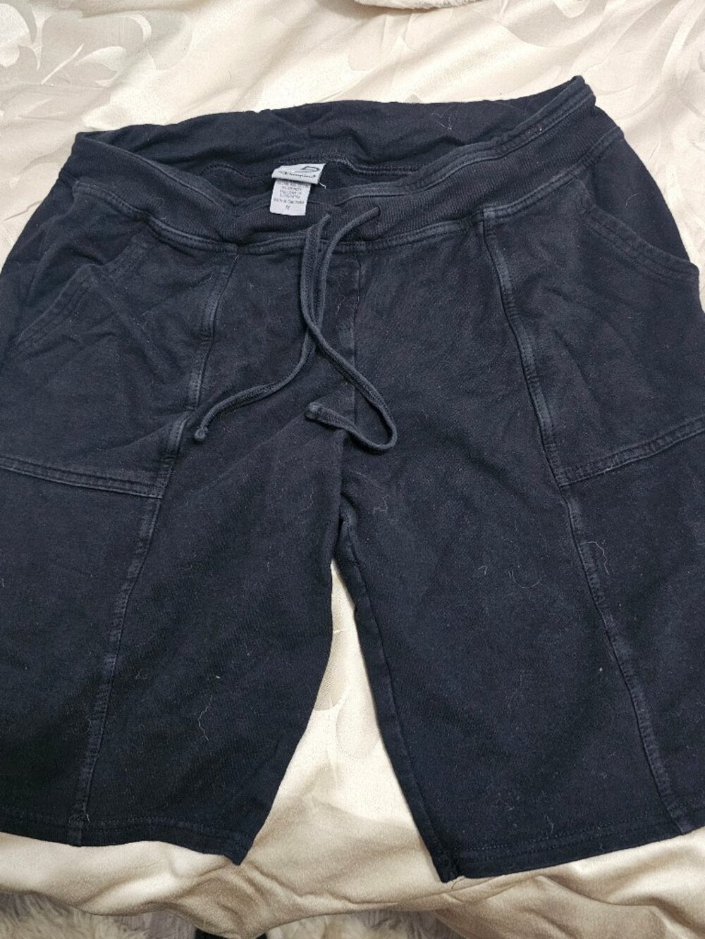 Black Champion Sweat Shorts with Pockets